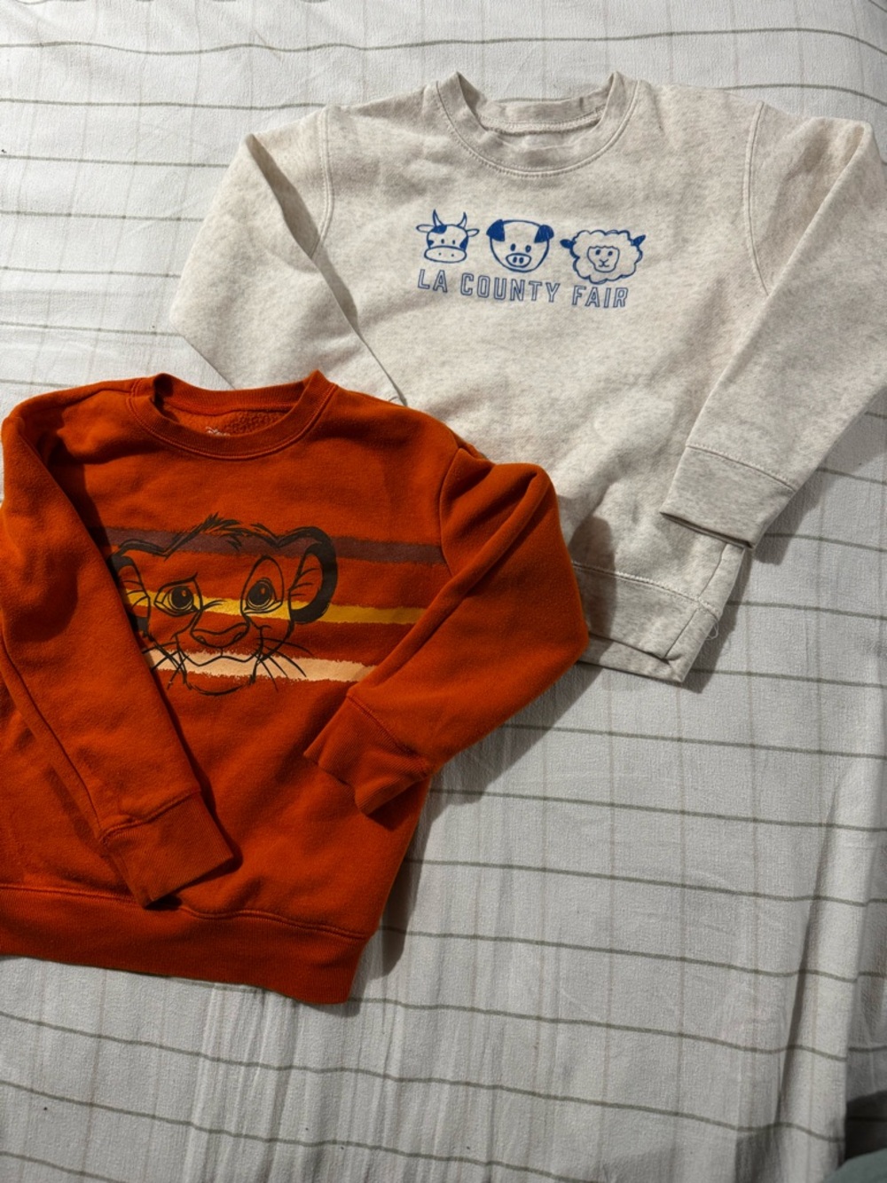 Disney Orange Fleece Crewneck Sweatshirt